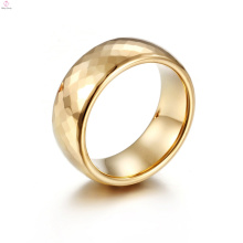 Jóia do anel de ouro da faixa da alta qualidade, anéis de carboneto lustrados elegantes do tungstênio